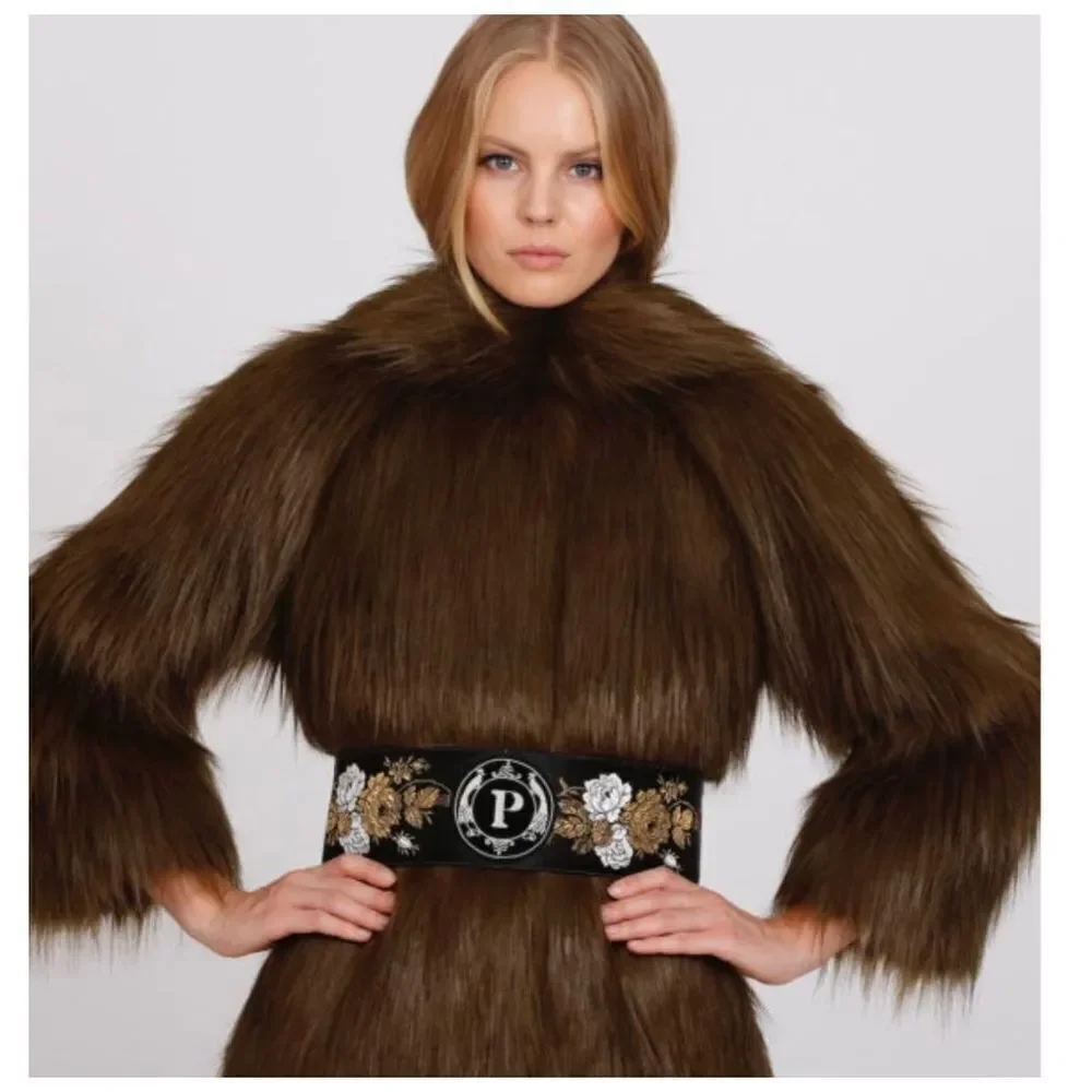 Pelush Women's Aztec Print Gathered Belt Luxury‎ NYC designer